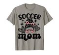 Soccer Mom Mama Messy Bun Soccer T-Shirt - Novelty Apparel Men Women