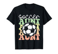 Soccer Aunt Sports Lover Player T-Shirt - Minimalist Print Men Women