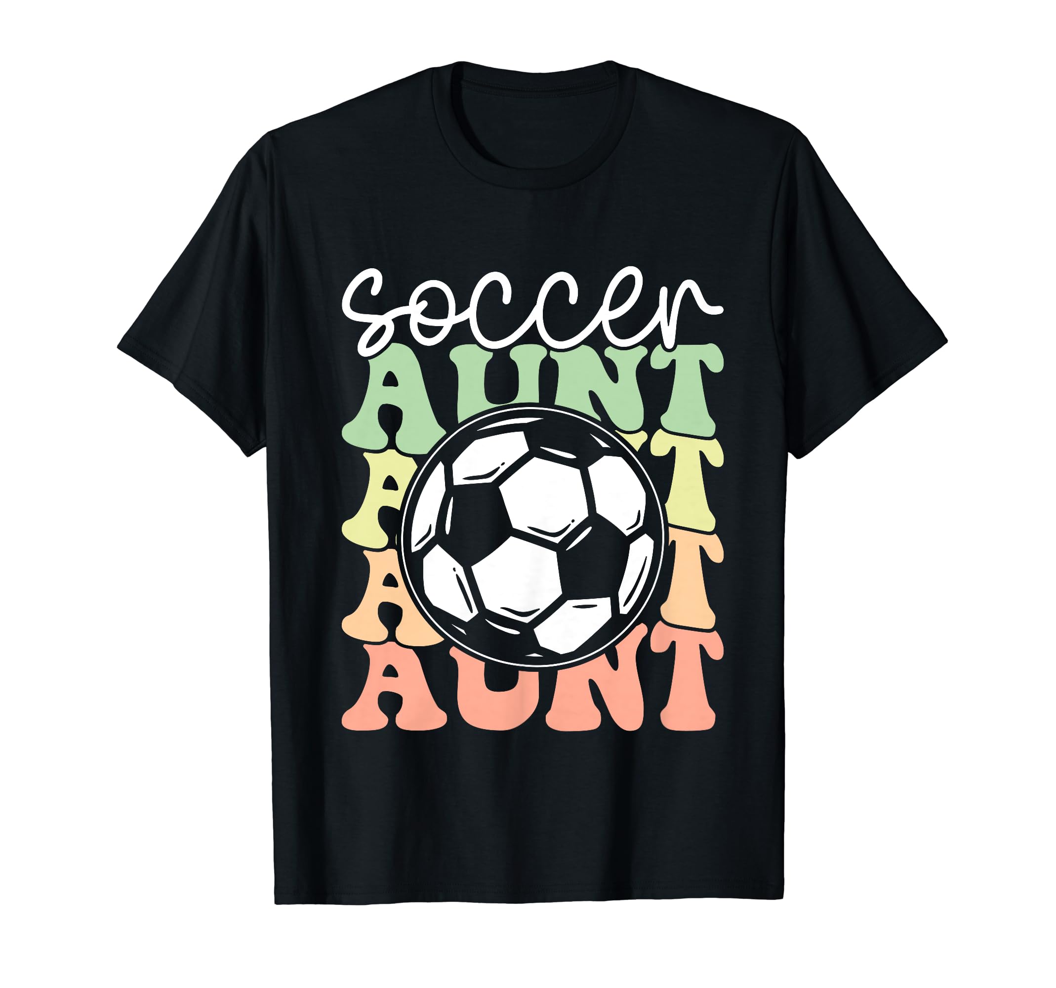Soccer Aunt Sports Lover Player T-Shirt - Minimalist Print Men Women