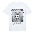 Groovy Soccer Coquette Bow Soccer T-Shirt - Graphic Print Unisex