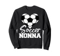 Soccer Nonna Heart Funny Sweatshirt - Custom Art Print for Adults