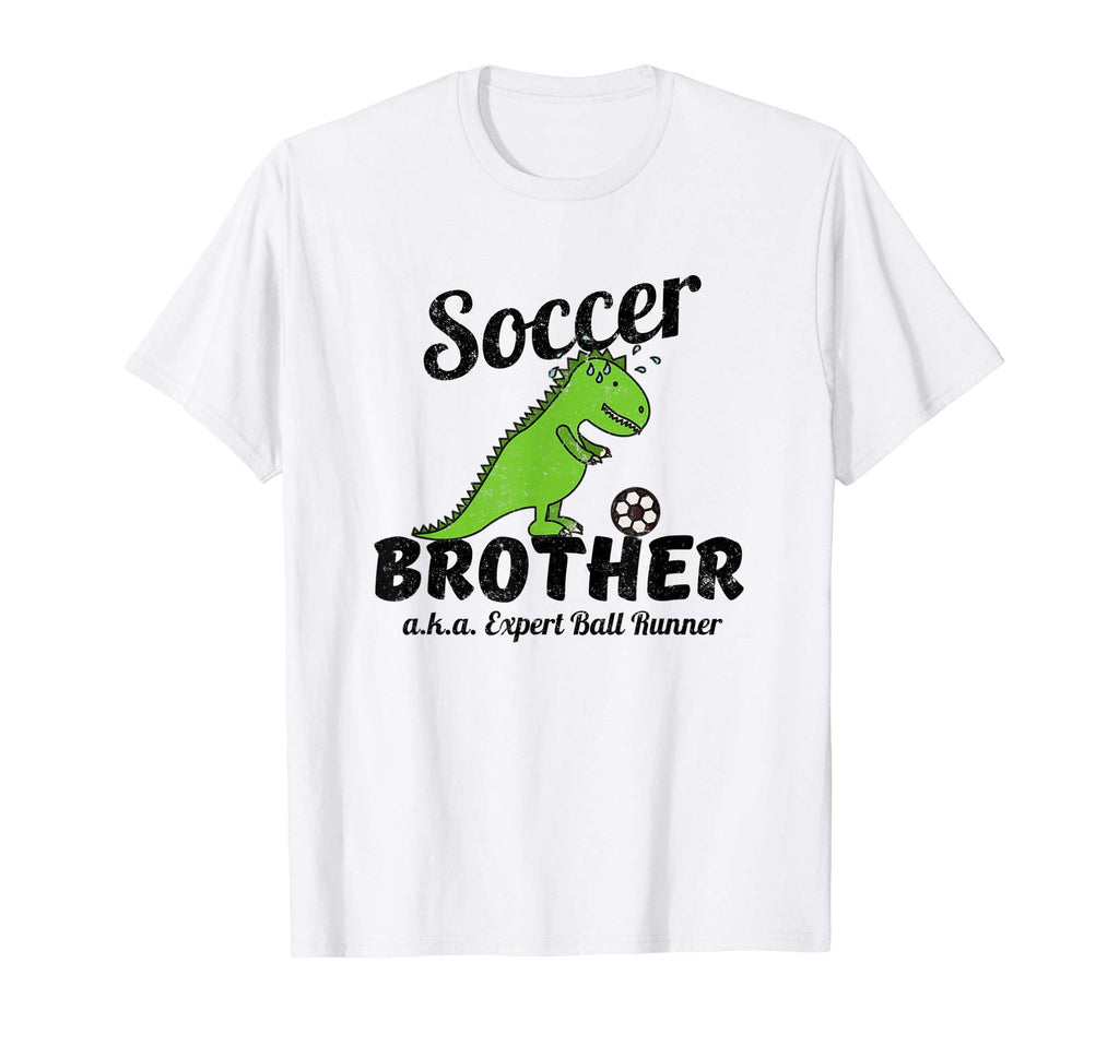 Little Brother Soccer Ball Runner Funny T-Shirt - Custom Art Print Unisex