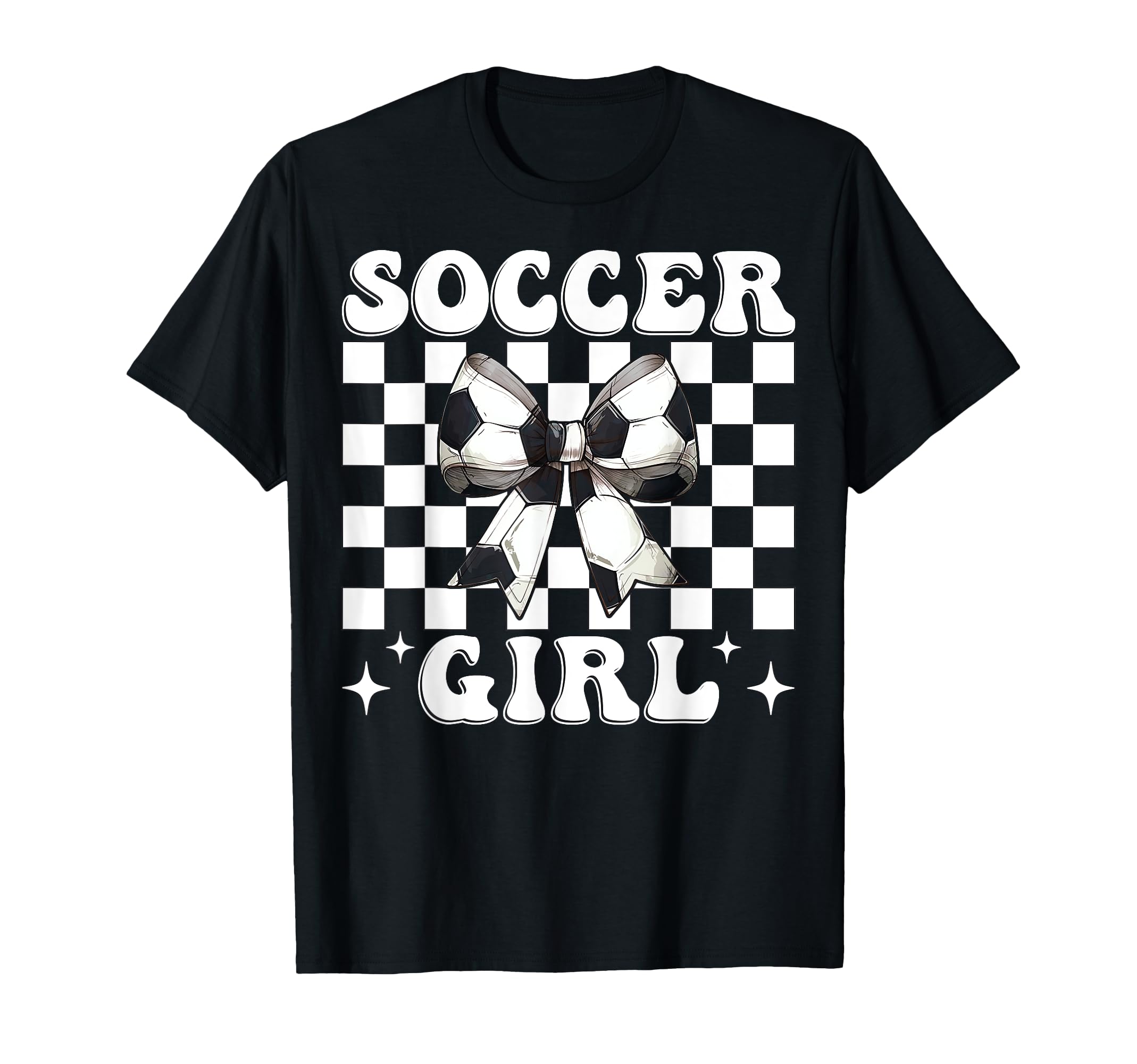 Womens Coquette Bow Ribbon Soccer Player T-Shirt - Unique Graphic Unisex