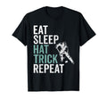 Eat Sleep Hat Trick Repeat Ice Hockey T-Shirt - Trendy Graphic for Adults