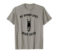 My Human Loves Beach Soccer Cat Parent T-Shirt - Trendy Graphic Unisex