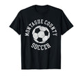 Montague County Soccer Distressed T-Shirt - Aesthetic Graphic for Adults