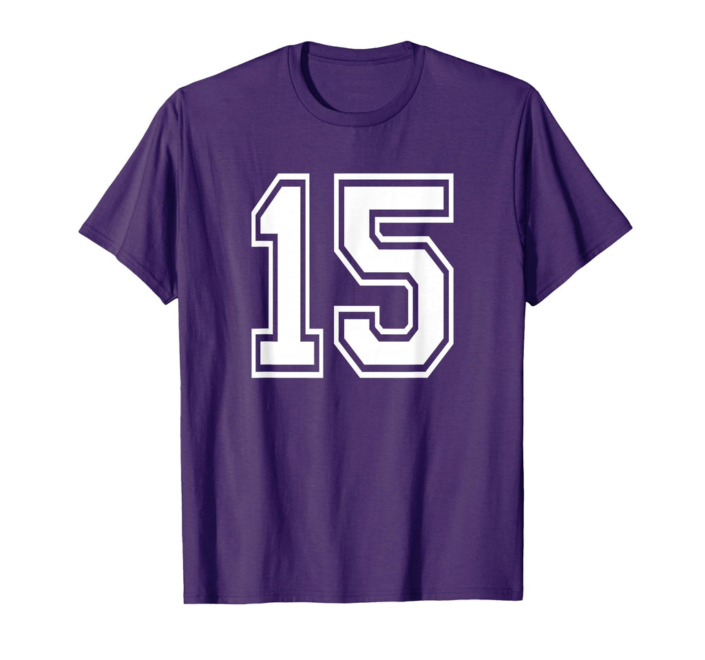 Number 15 Numbered Uniform Sports T-Shirt - Streetwear Style Men Women