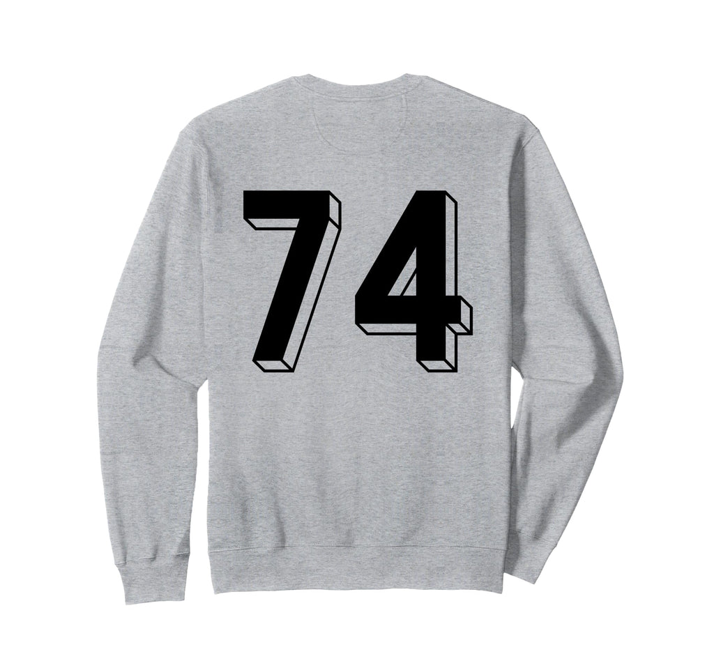 Number 74 Backside 80S 90S Team Sweatshirt - Aesthetic Graphic Men Women