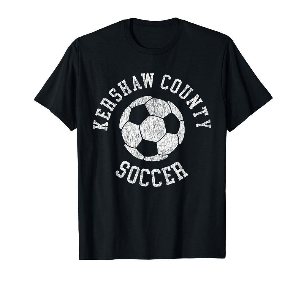 Kershaw County Soccer Distressed 90S T-Shirt - Fun Novelty Design Men Women