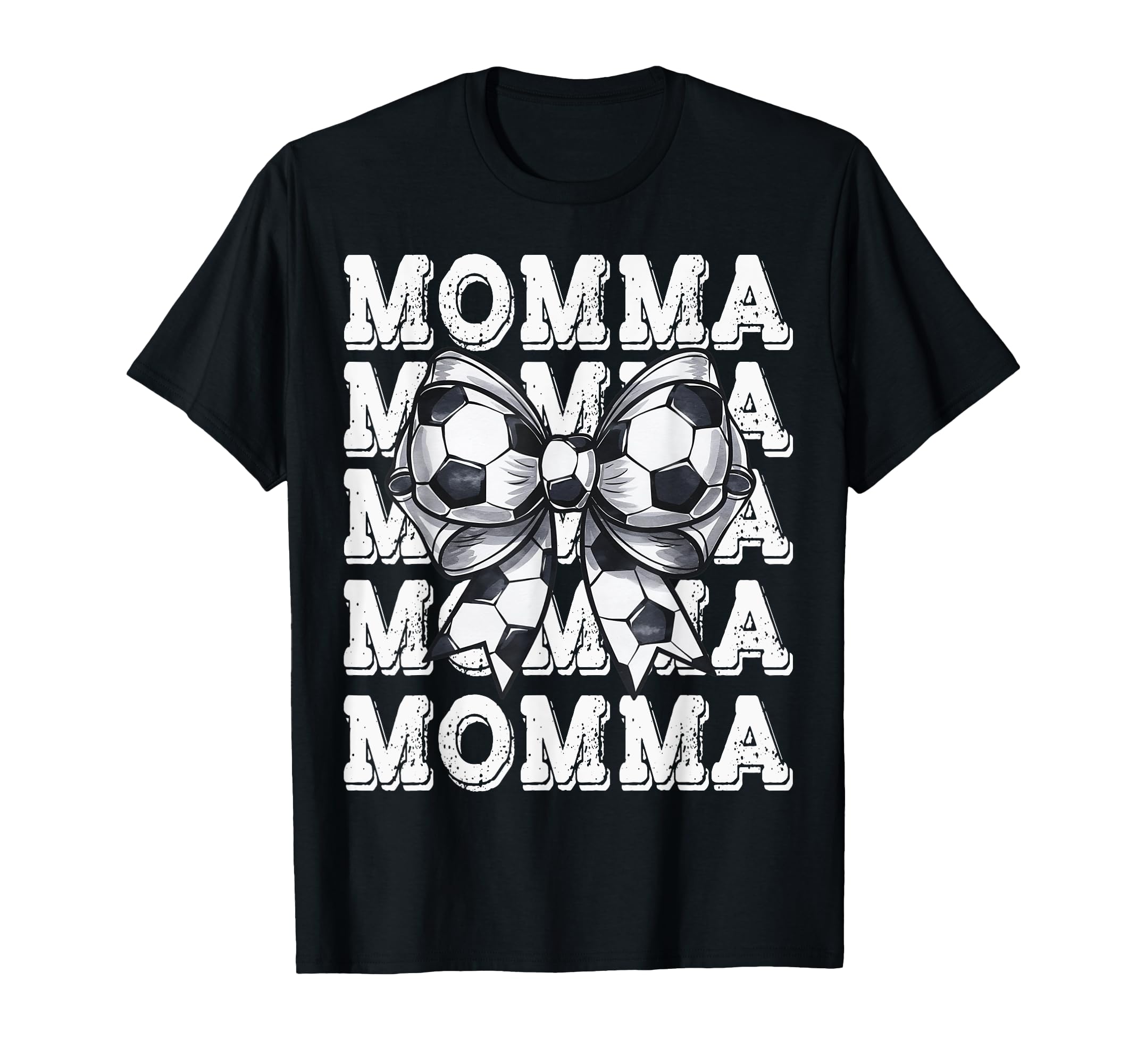 Coquette Soccer Momma Matching Family Bow T-Shirt - Novelty Apparel Unisex