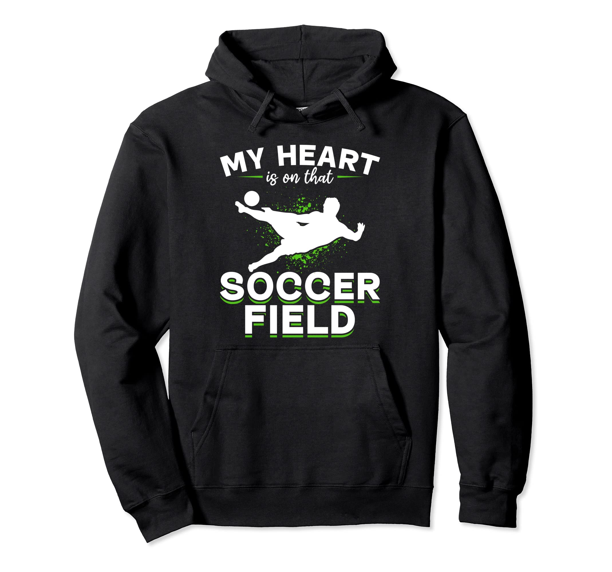 Soccer Game Day My Heart Is That Hoodie - Custom Art Print for Adults
