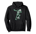 Dabbing Skeleton Soccer Spooky Season Hoodie - Novelty Apparel Unisex