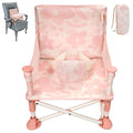 Tiny Marvels Portable 3-in-1 Baby Booster Seat, Cozy Floor Seat, Feeding Seat with Tray, Compact Foldable Toddler Booster with Child Safety Belt Carry Bag, Perfect for Travel (Blush Bloom)