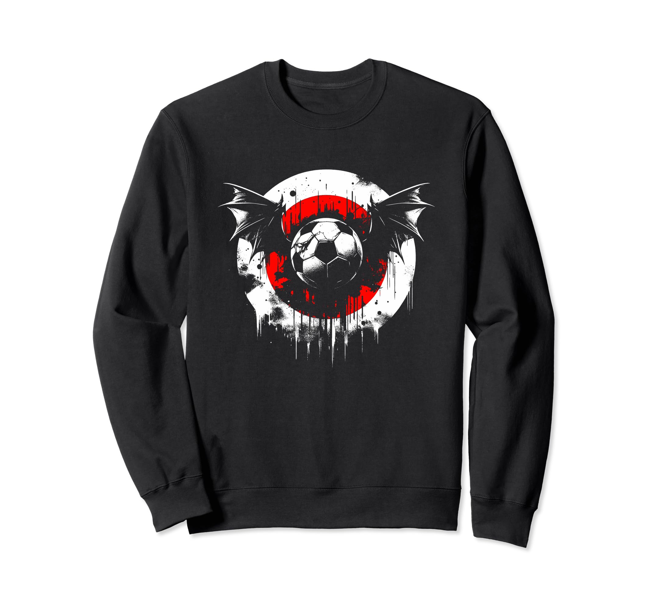 Soccer Ball Bat Funny Creepy Sweatshirt - Casual Everyday Wear Unisex