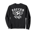 Soccer Coach Wife Hearts Wife Sweatshirt - Casual Everyday Wear for Adults