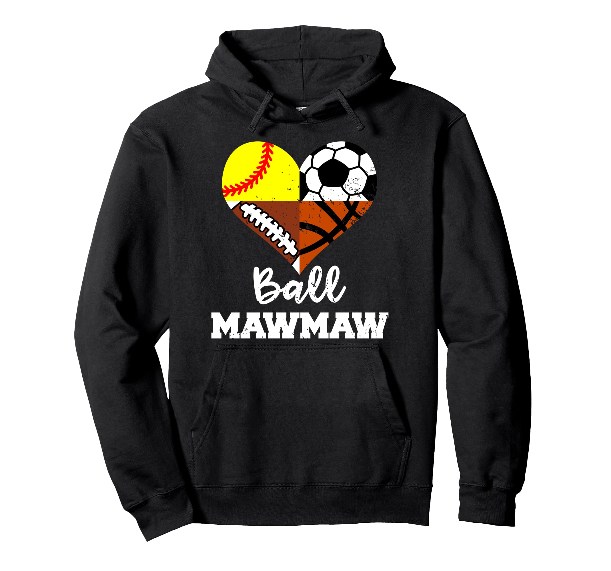 Ball Mawmaw Soccer Football Softball Hoodie - Unique Graphic Unisex