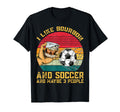I Like Bourbon And Soccer And Maybe 3 T-Shirt - Custom Art Print Unisex