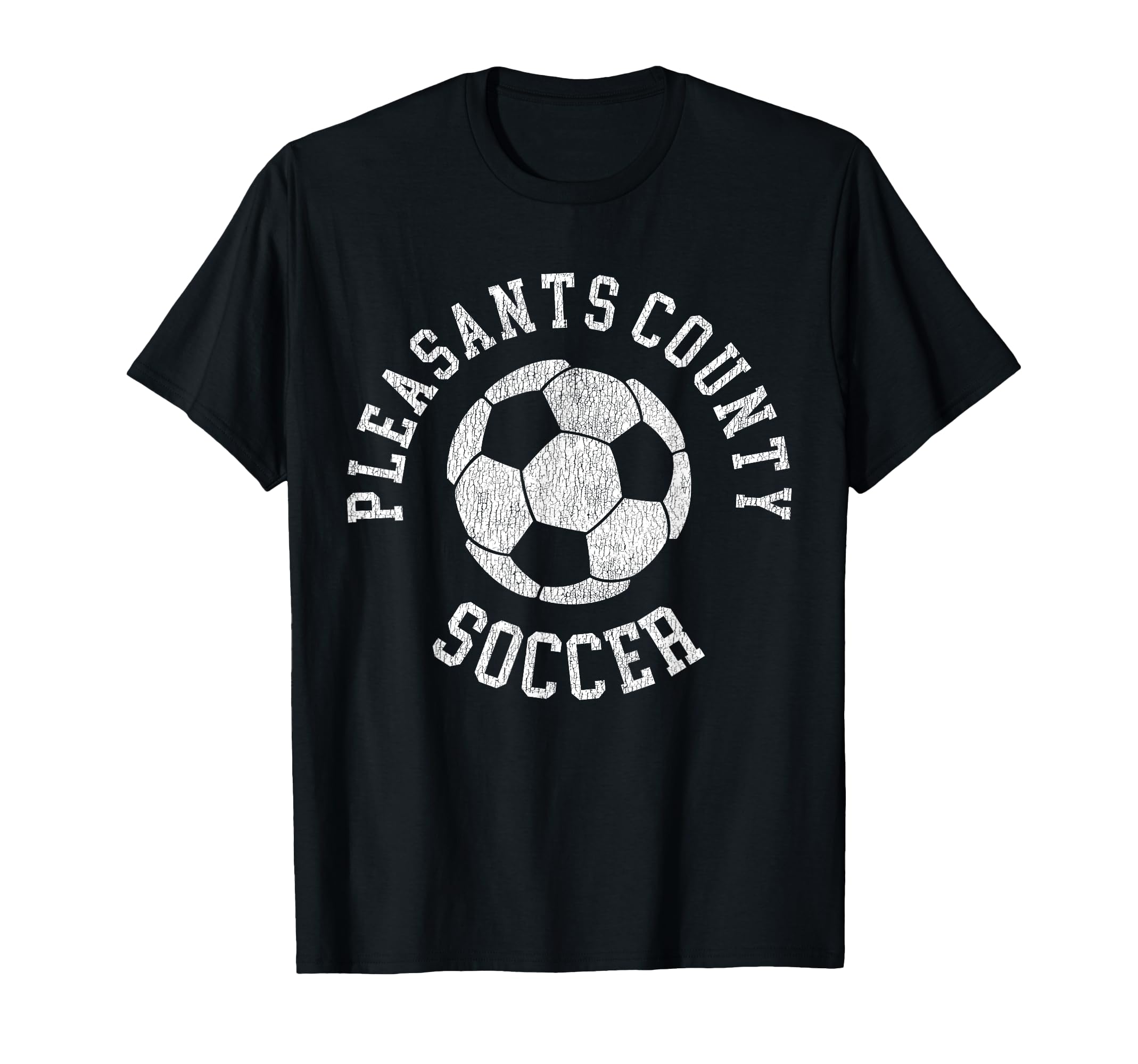 Pleasants County Soccer Distressed 90S T-Shirt - Aesthetic Graphic Unisex