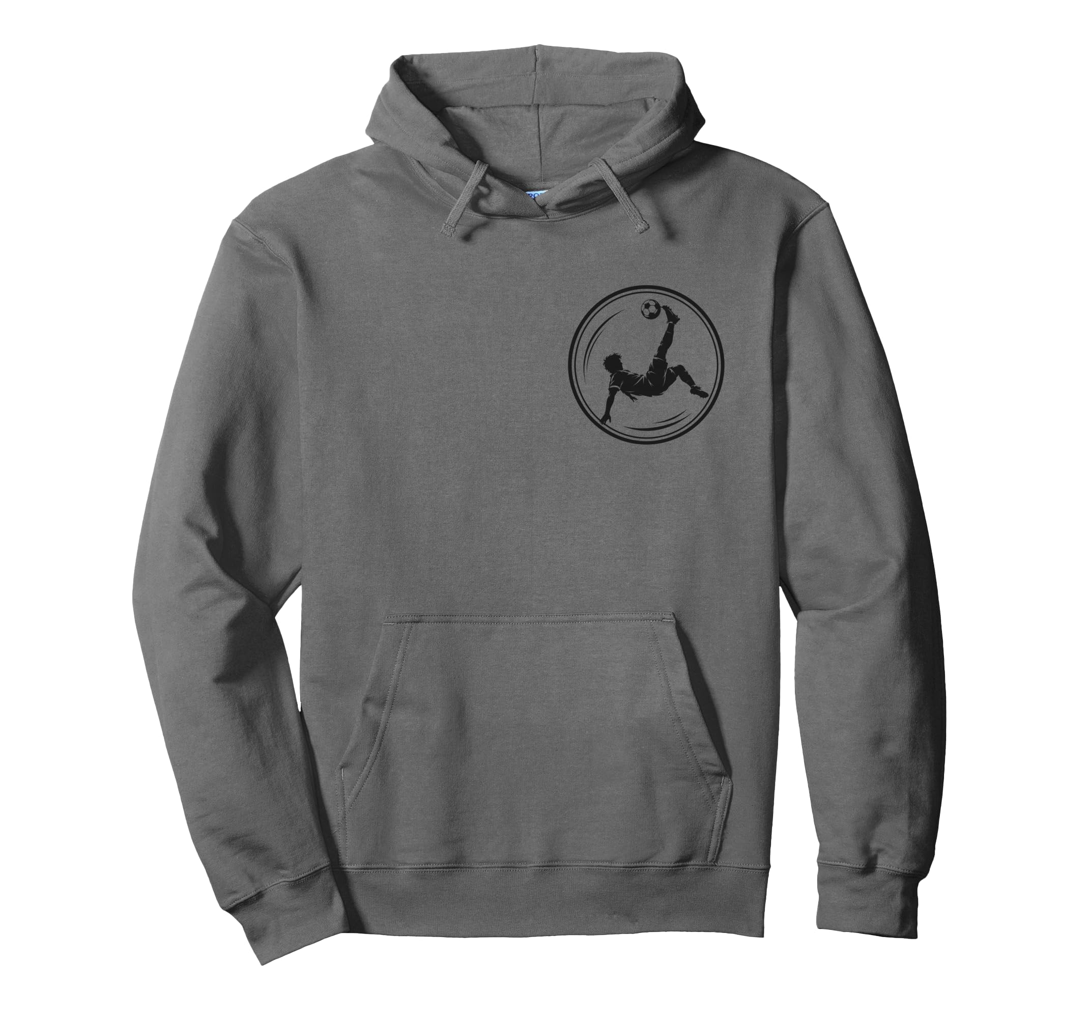 Soccer Bicycle Kick Football Player Hoodie - Graphic Print for Adults