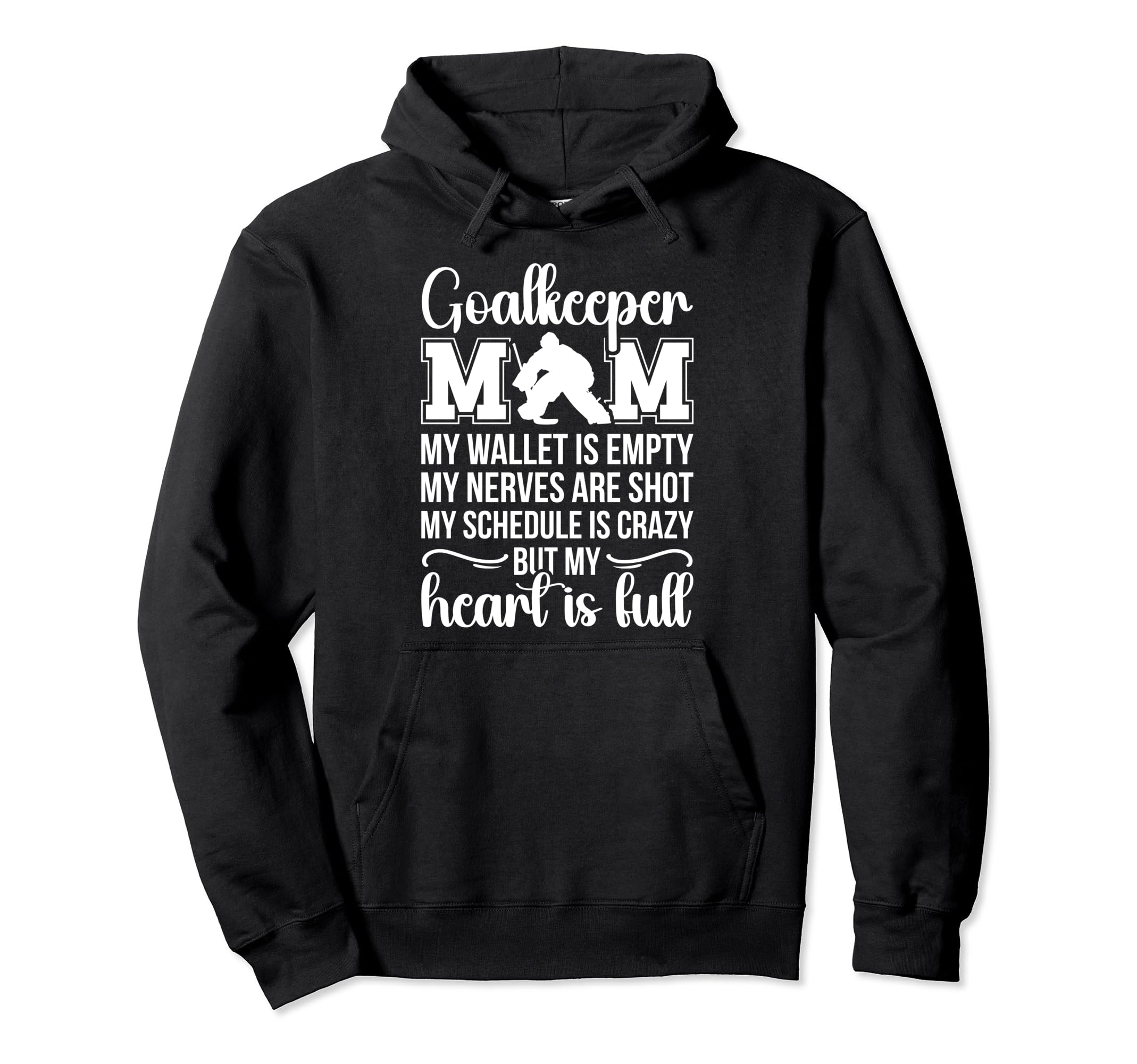 Proud Hockey Goalkeeper Mom Ice Hockey Hoodie - Unique Graphic for Adults
