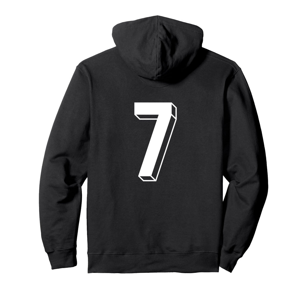 Number 7 Backside 80S 90S Team Jersey Hoodie - Unique Graphic for Adults