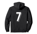 Number 7 Backside 80S 90S Team Jersey Hoodie - Unique Graphic for Adults