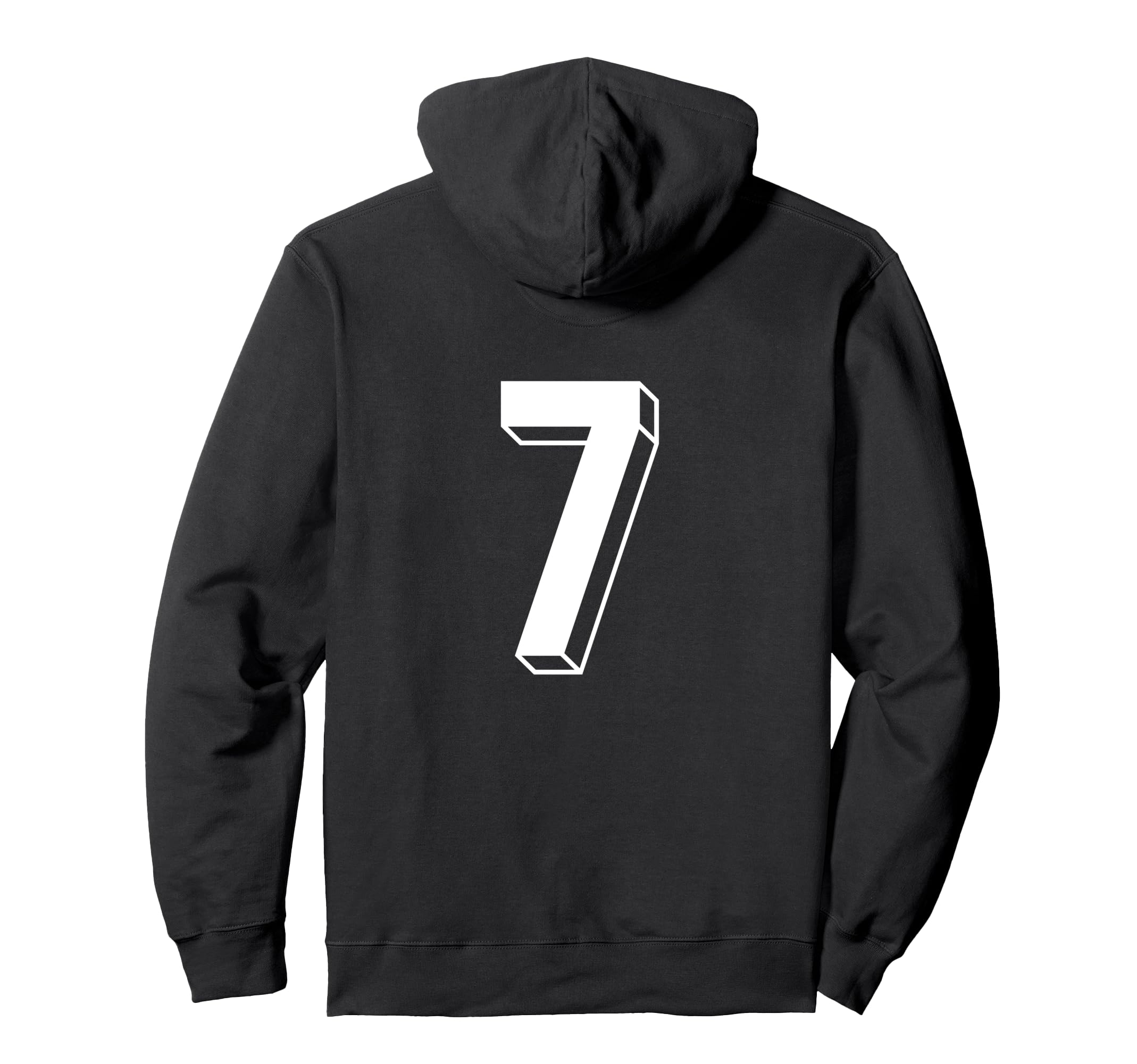 Number 7 Backside 80S 90S Team Jersey Hoodie - Unique Graphic for Adults