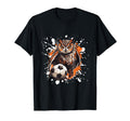 Owl Playing Soccer Funny Animal T-Shirt - Minimalist Print Men Women