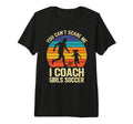 You Cant Scare Me I Coach Soccer Tri Blend T-Shirt - Trendy Graphic Unisex