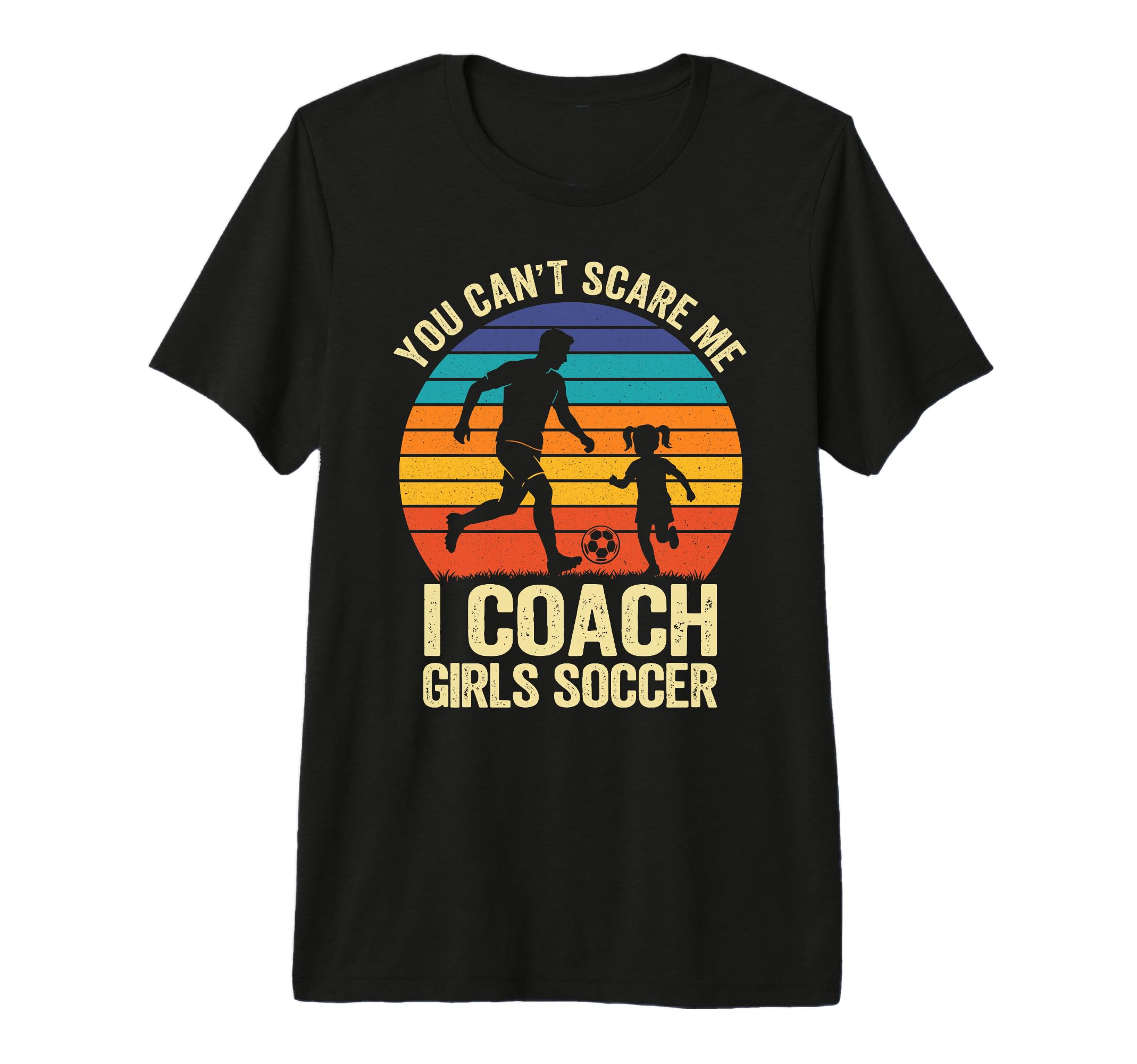 You Cant Scare Me I Coach Soccer Tri Blend T-Shirt - Trendy Graphic Unisex