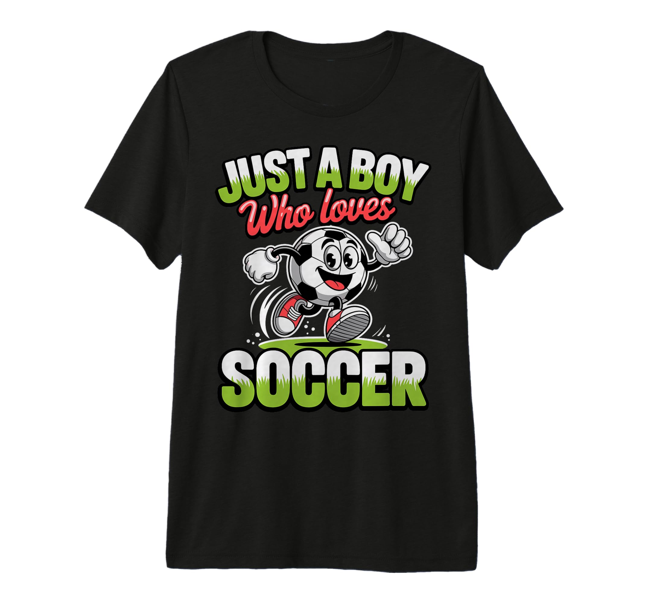 Just Who Loves Soccer Footbal T-Shirt - Aesthetic Graphic for Adults