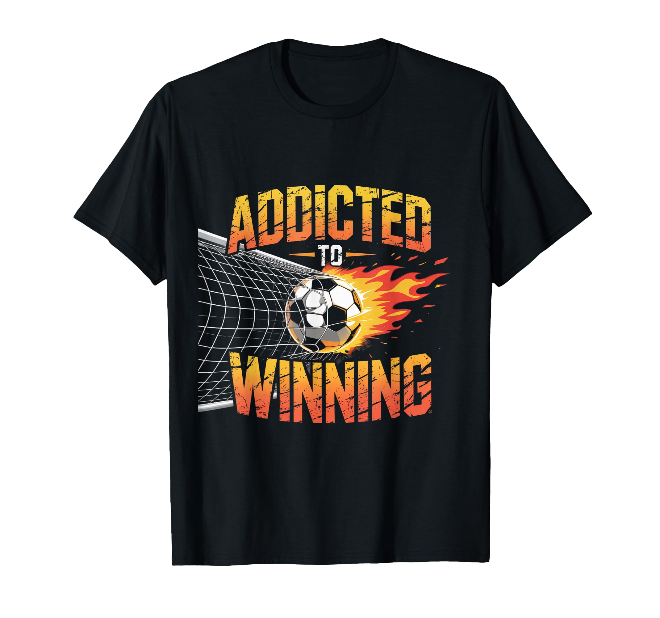 Addicted To Winning Soccer Champions T-Shirt - Minimalist Print Unisex