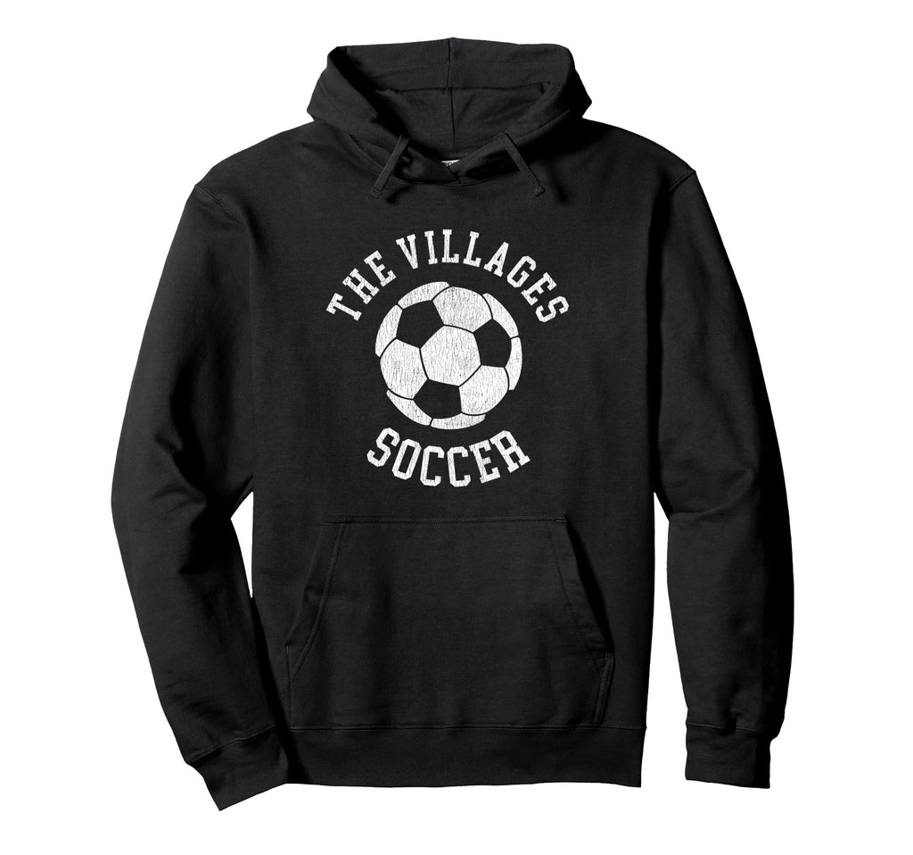 Villages Soccer Distressed 90S Hoodie - Minimalist Print for Adults