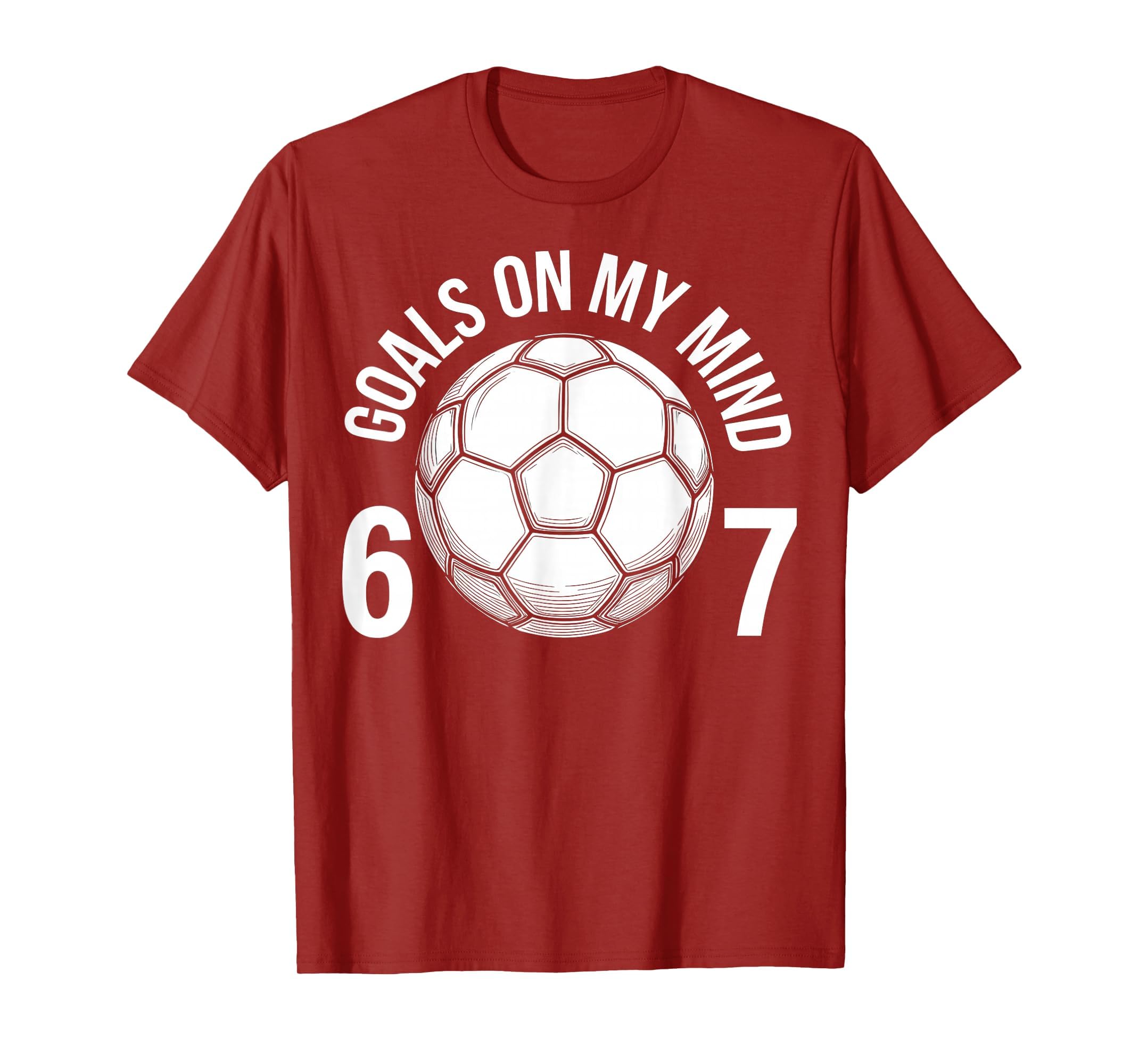 Goals My Mind Soccer Ball T-Shirt - Unique Graphic Men Women