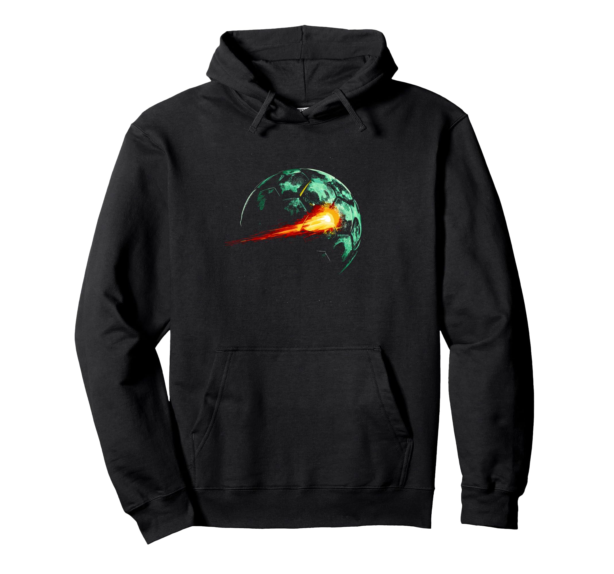Blazing Soccer Ball Planet Soccer Hoodie - Unique Graphic Men Women