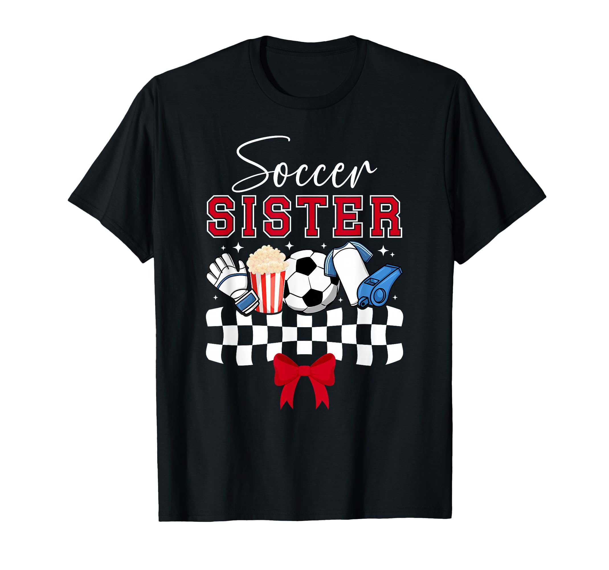 Soccer Sister Coquette Soccer T-Shirt - Casual Everyday Wear for Adults