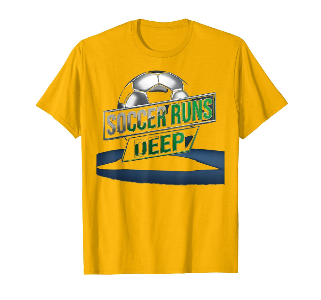 Soccer Runs Deep Passionate Fan T-Shirt - Aesthetic Graphic Unisex