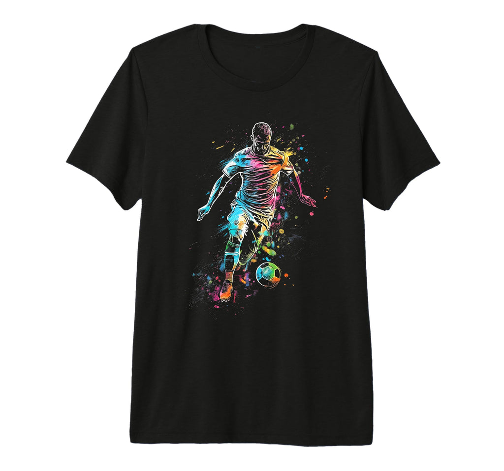 Soccer Player Tri Blend T-Shirt - Minimalist Print for Adults