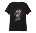 Soccer Player Tri Blend T-Shirt - Minimalist Print for Adults