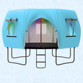 Gardenature 10FT/12FT/14FT Trampoline Tent(Tent Only), Fit Round Trampolines, Shade Cover with LED Light, Outdoor Trampolien Accessories, Anti-Tear, Beige
