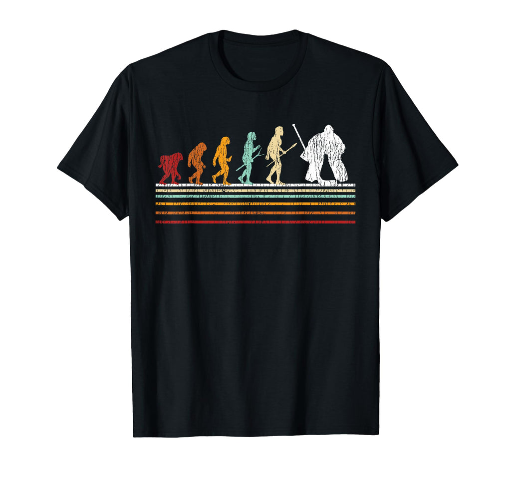 Ice Hockey Goalie Goalkeeper Evolution T-Shirt - Unique Graphic for Adults