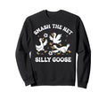Silly Goose Playing Soccer Coach Sweatshirt - Minimalist Print for Adults