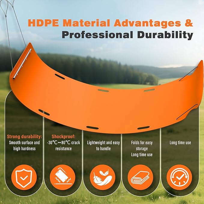 Yard Drag Sled - 48x110” Large Yard Glider Heavy-Duty Multipurpose Drag Mat Home Easy Use for Carrying Stone, Leaves, Log, Boxes