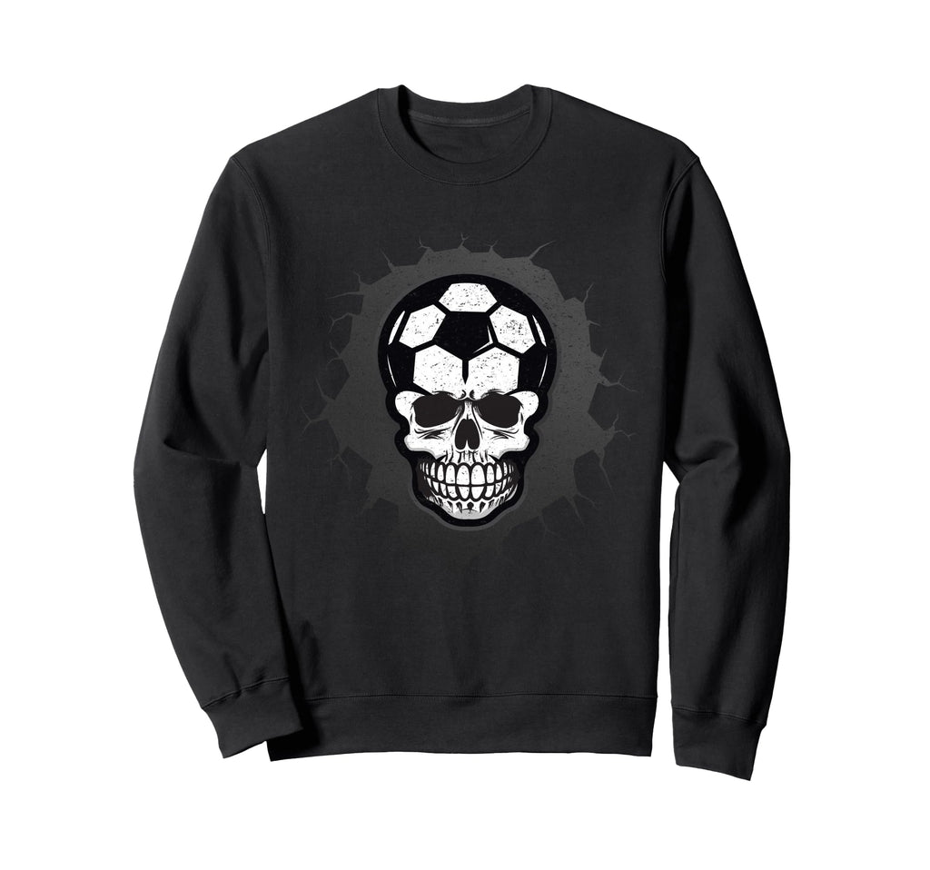Soccer Skull Halloween Skeleton Sweatshirt - Aesthetic Graphic Men Women
