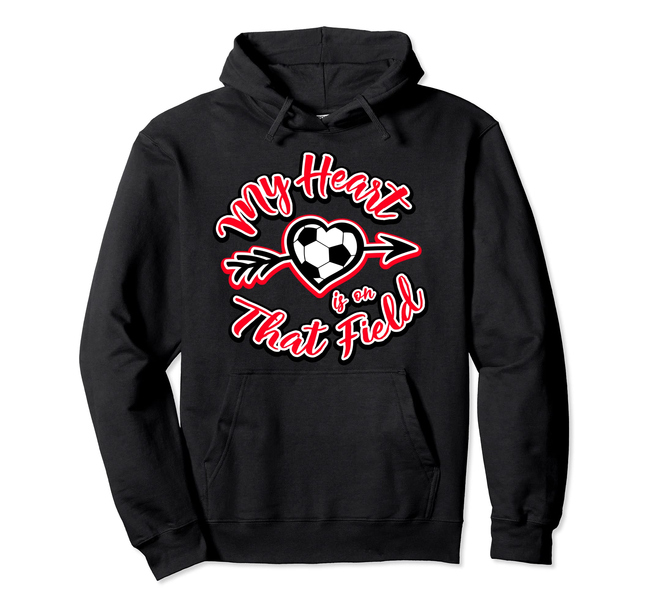 My Heart Is That Field Soccer Mom Hoodie - Novelty Apparel Men Women