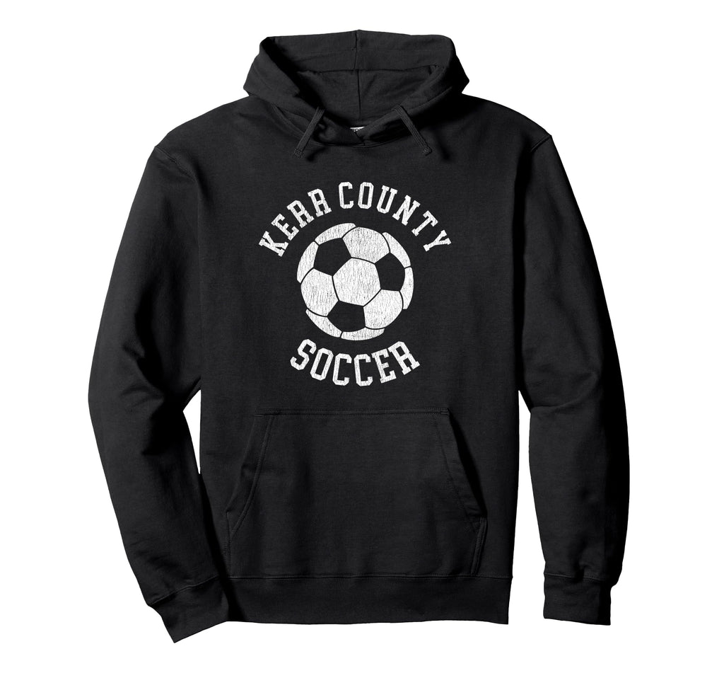 Kerr County Soccer Distressed 90S Hoodie - Unique Graphic for Adults