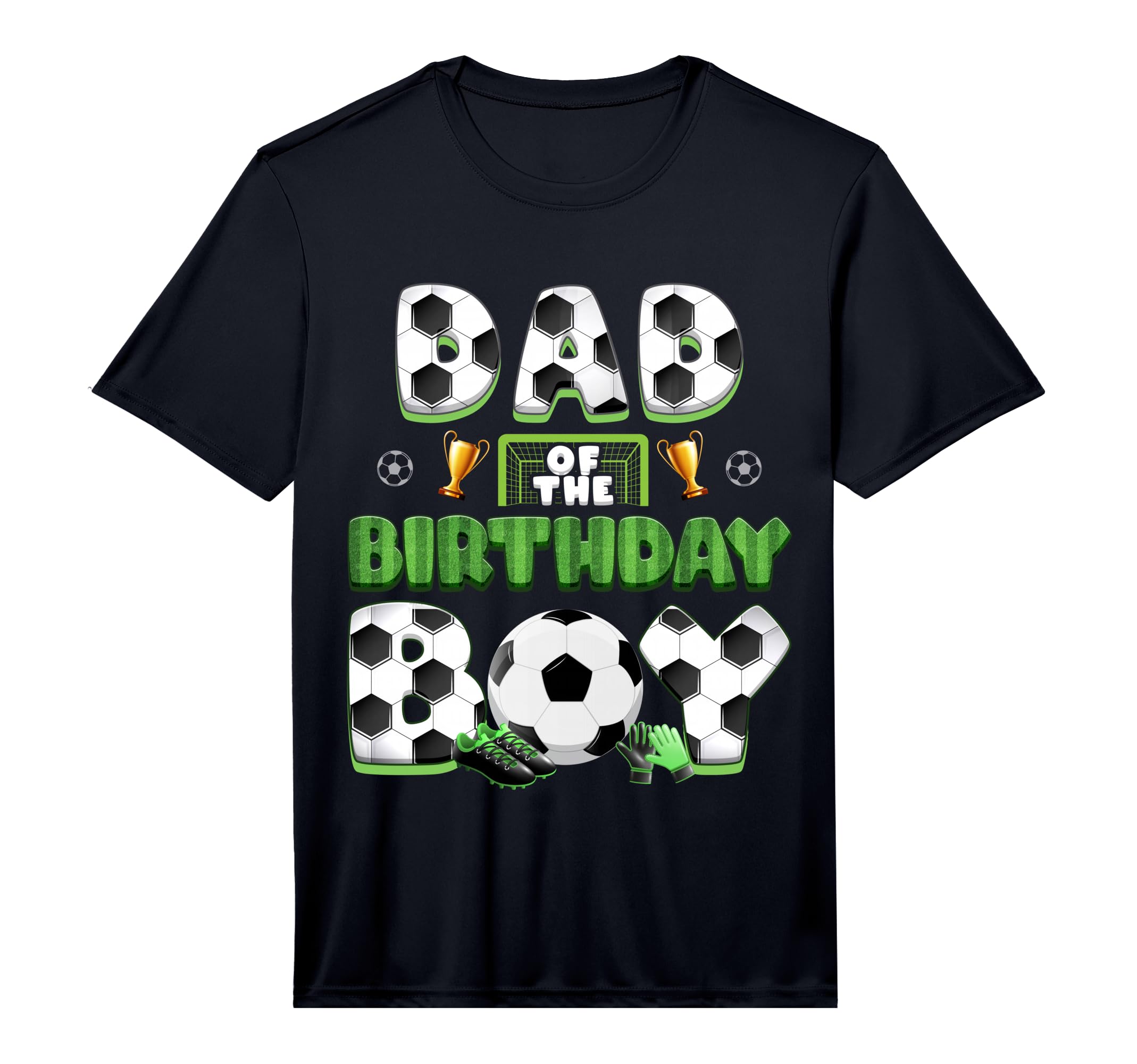 Dad And Mom Birthday Soccer Group T-Shirt - Novelty Apparel for Adults