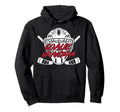 Ice Hockey Goalie Grandpa Hockey Hoodie - Minimalist Print for Adults