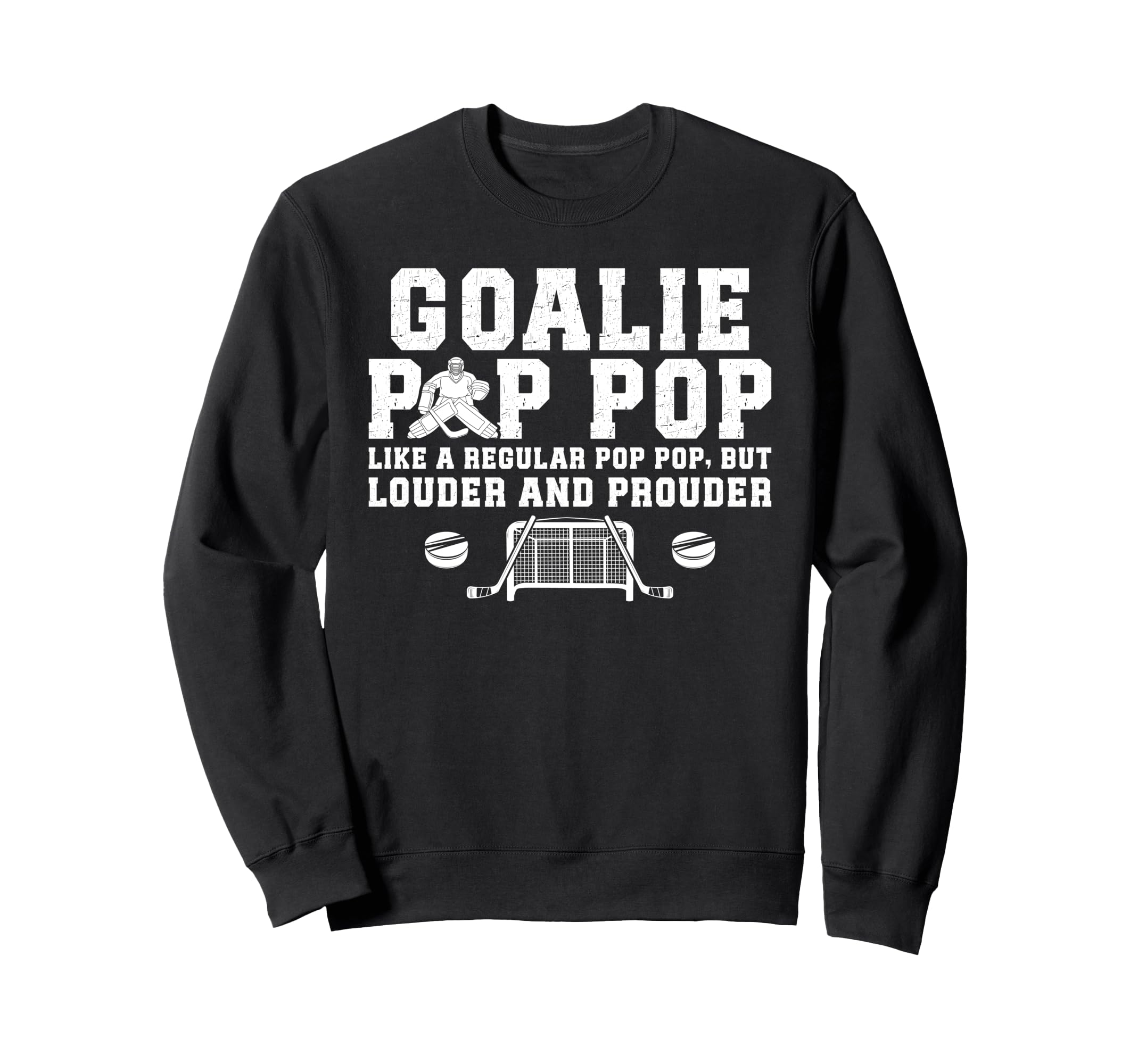 Hockey Goalie Pop Pop Ice Hockey Sweatshirt - Custom Art Print Men Women