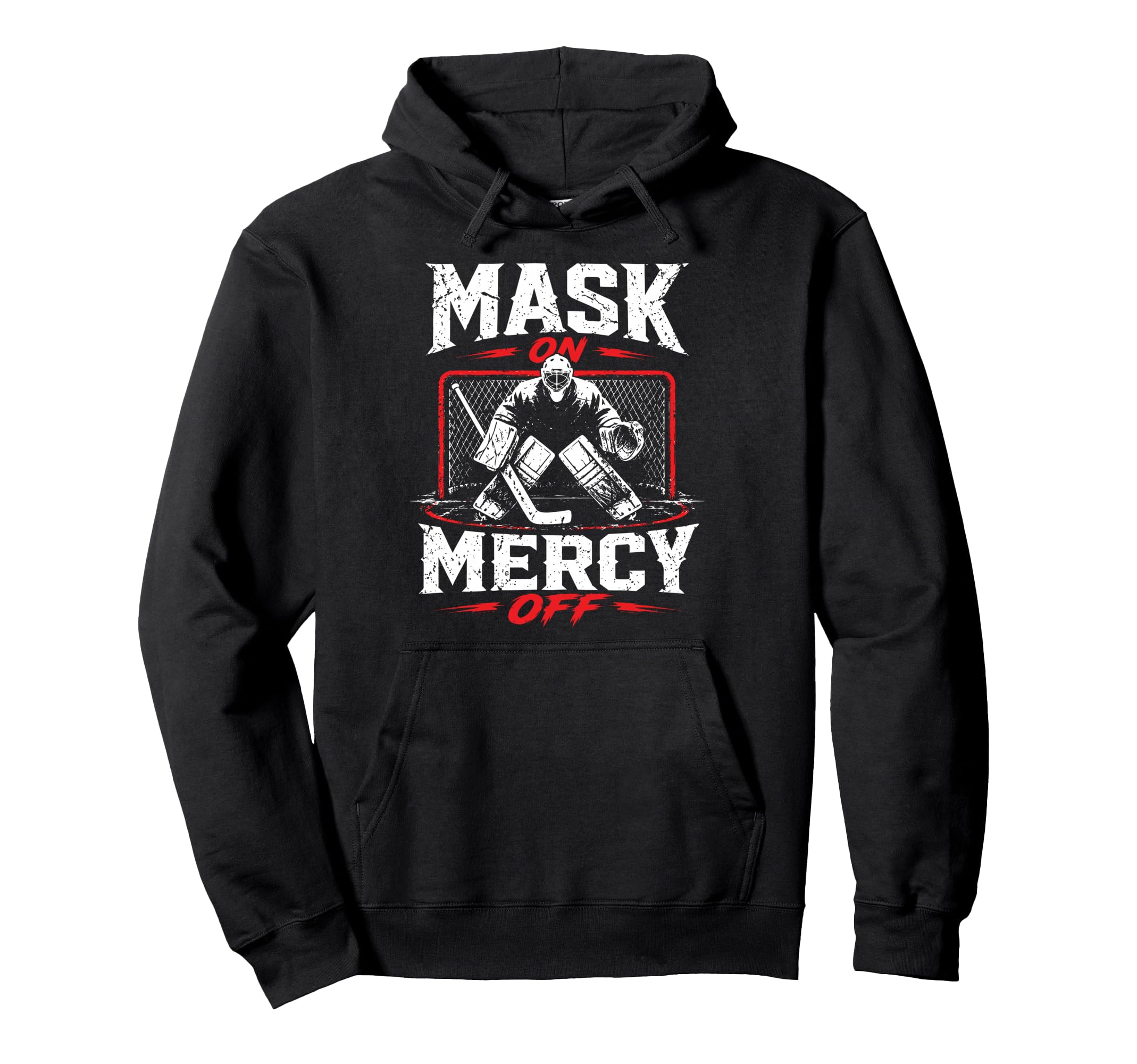 Ice Hockey Goalkeeper Mask Hockey Hoodie - Fun Novelty Design Men Women
